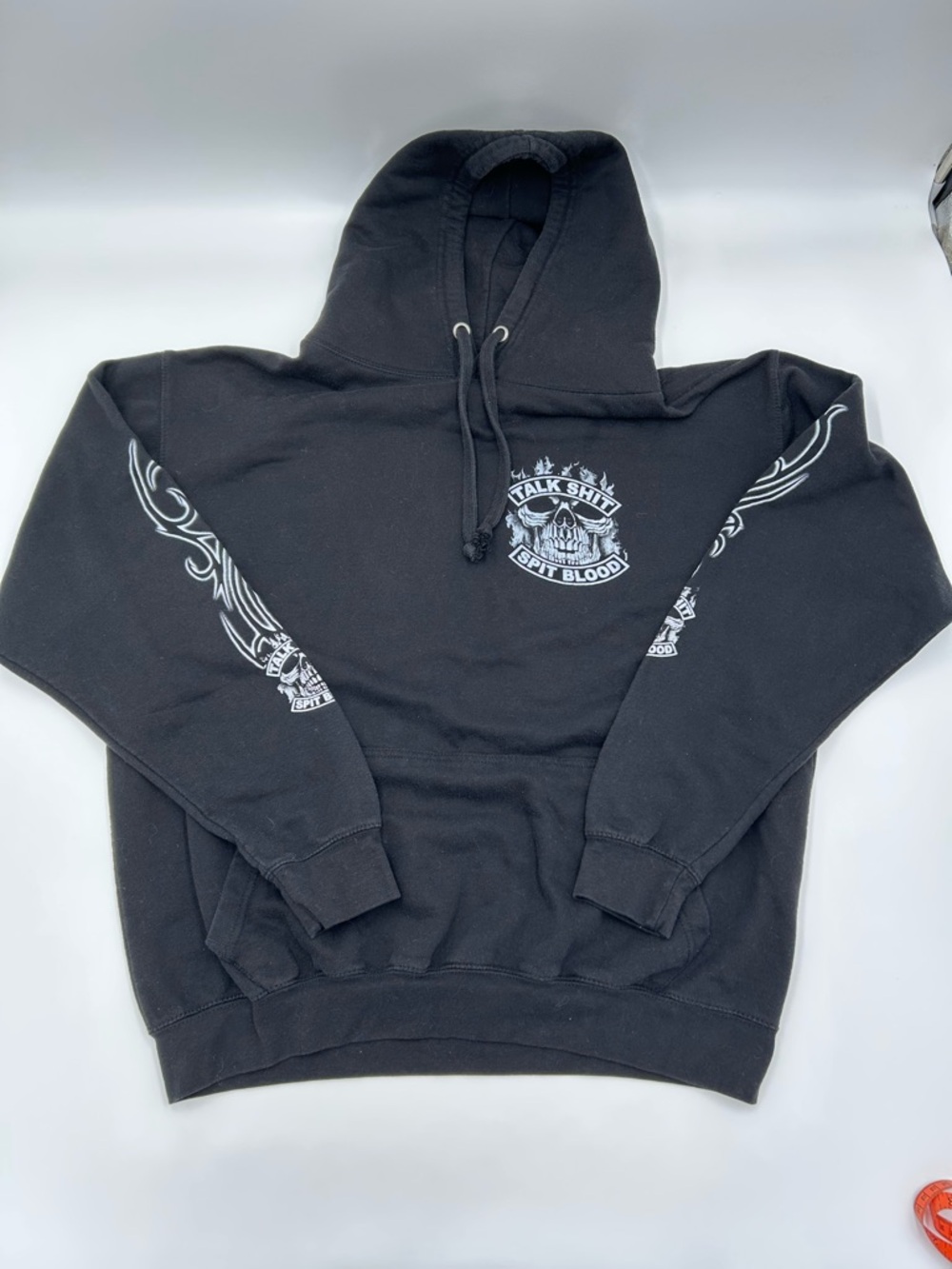 Black Graphic Pullover Hoodie - Men
